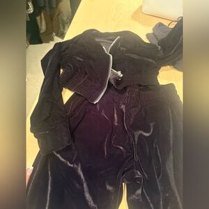 Velvet Black Tracksuit Set